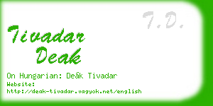 tivadar deak business card