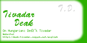 tivadar deak business card